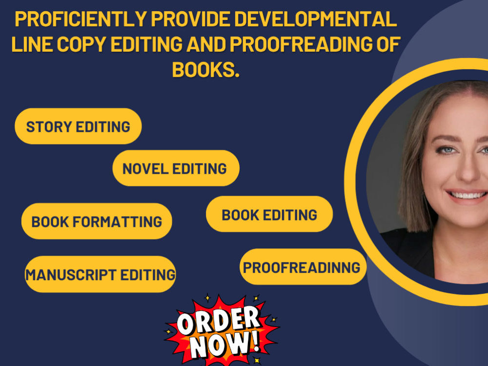 Standard developmental copy line editing and proofread any manuscript ...