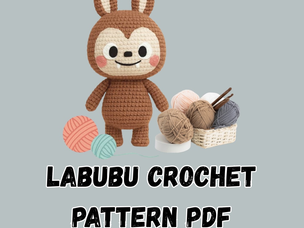 Create or sell Labubu crochet pattern PDF for plush toy lovers | Upwork