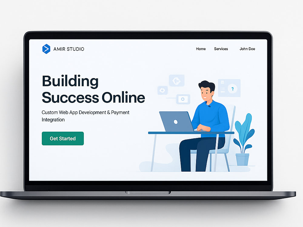 A custom web application with API integration and responsive design ...