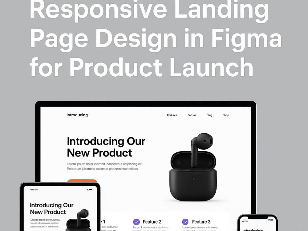 Responsive Figma Landing Page Design for High-Impact Product Launches ...