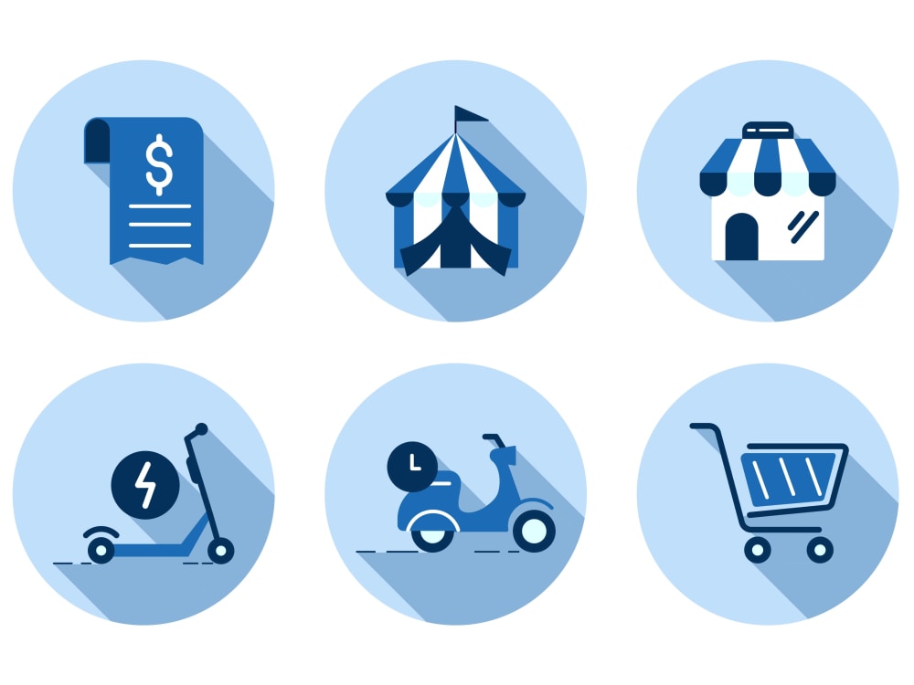 Custom flat icon set for apps, websites, or branding | Upwork