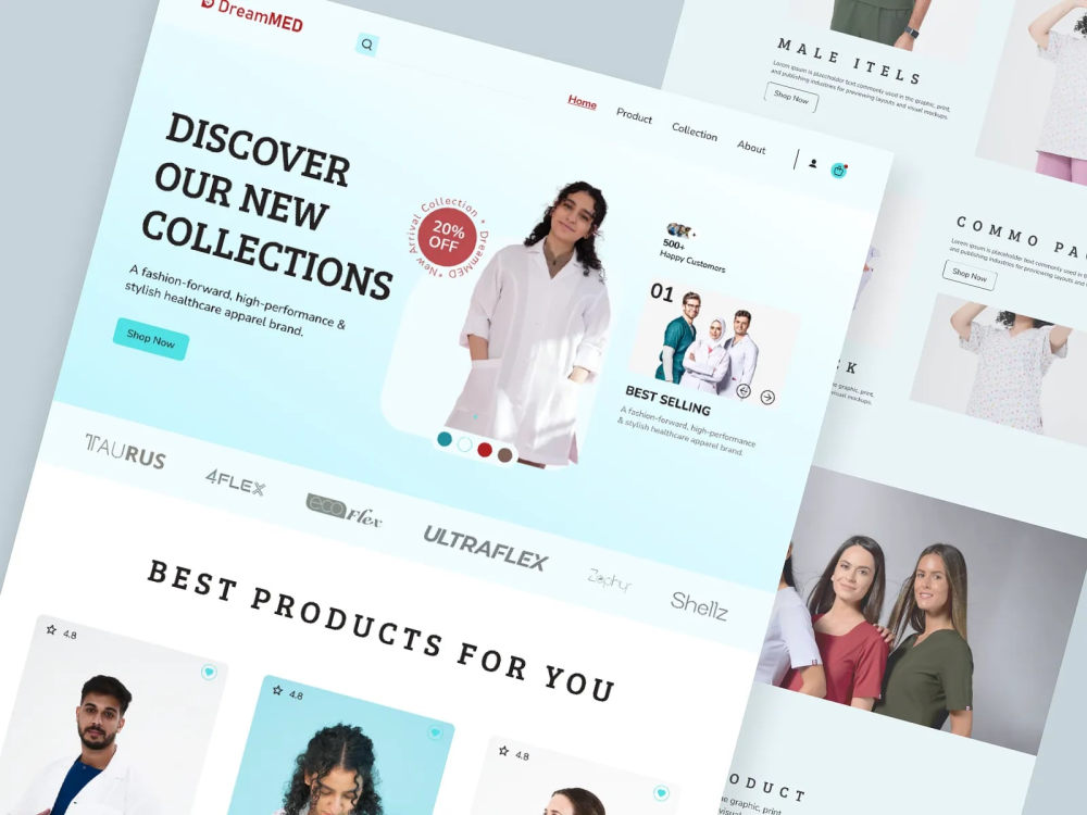 Healthcare Landing Page Design in Figma | Medical & Wellness UI/UX | Upwork