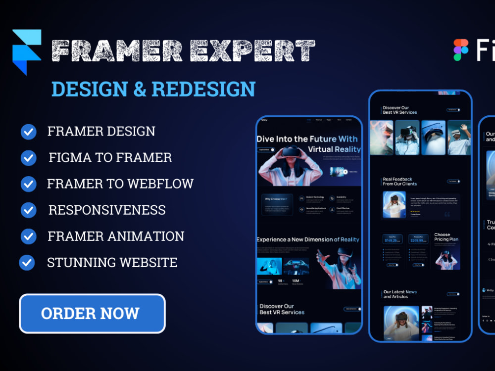 Amazing framer website design, Framer animation, Figma to Framer, CMS ...