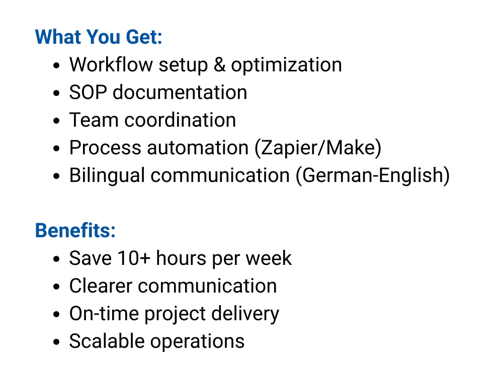 Operations Coordination Streamlined operations & project coordination for your business | Upwork