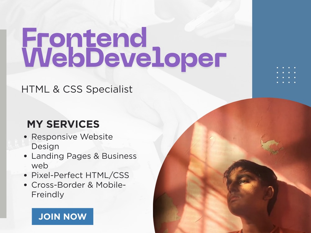 a modern responsive landing page using HTML & CSS | Upwork