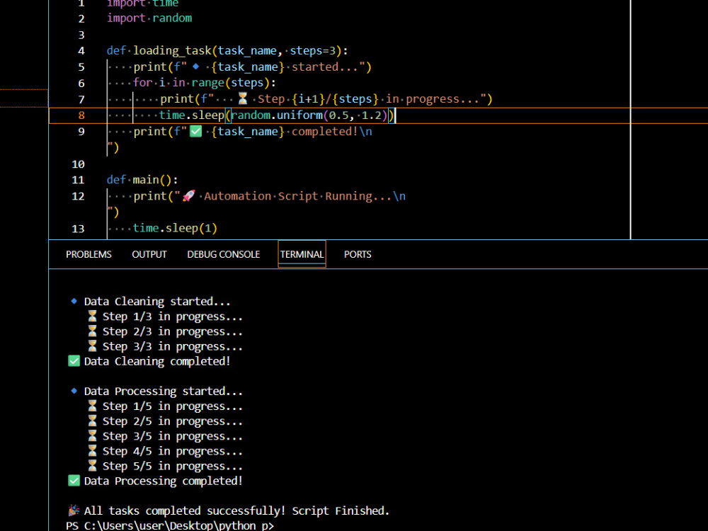 I will create a custom Python script for automation or data processing ...