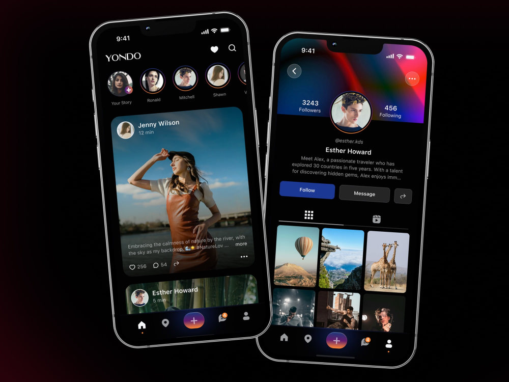 Social Media, Community & Friend Finding App UI/UX Designer | Figma ...