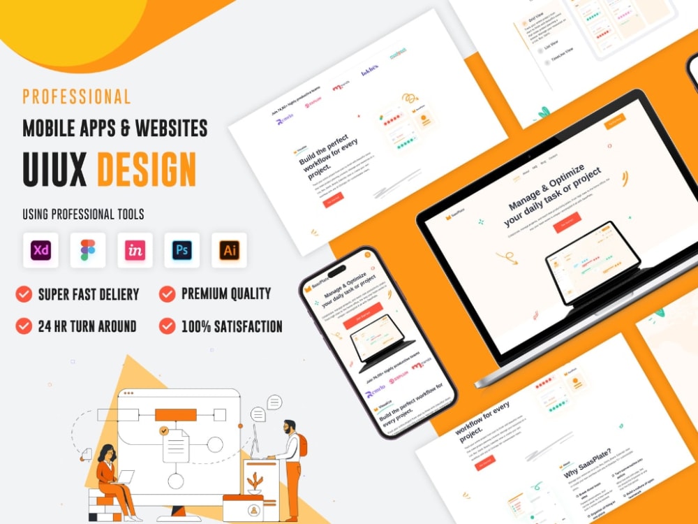 Website UI UX design and mobile app UI UX or logo design | Upwork