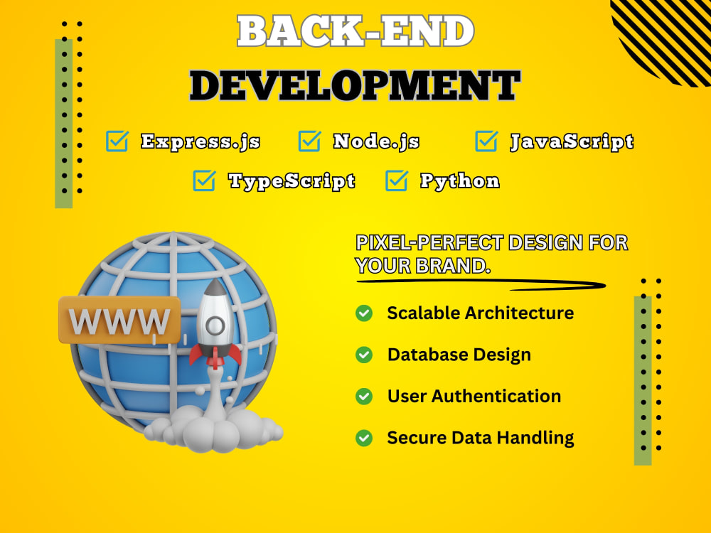 Back-End Dev & APIs with Node.js, Express.js, Python, MySQL or MongoDB ...