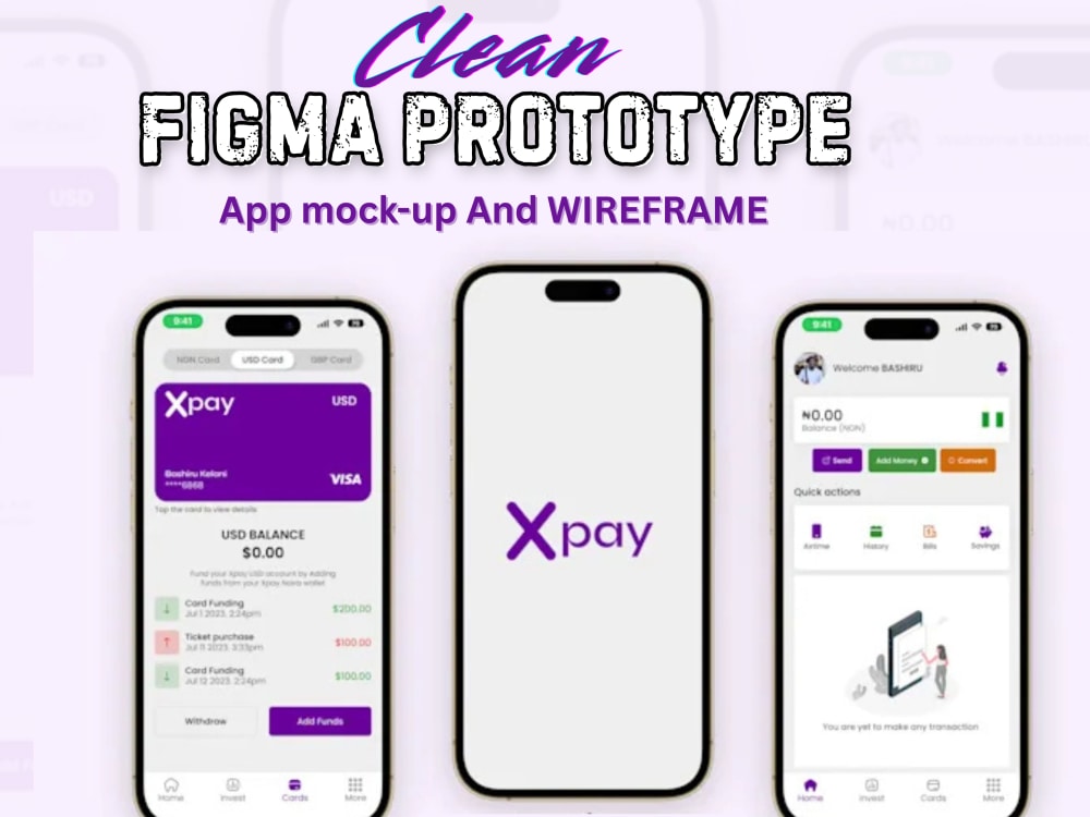 Mobile app UI UX design, wireframe design, mockup app, figma prototype ...