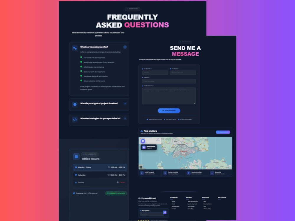 Professional Portfolio Website with Modern UI/UX and Smooth Animations ...