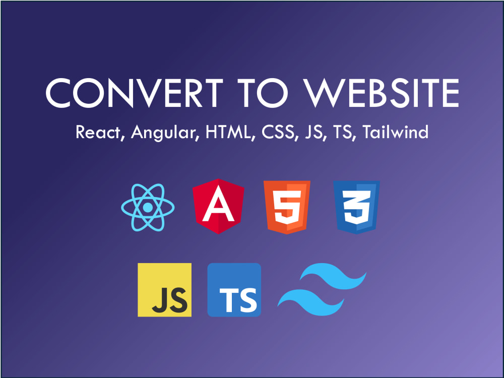 Website from your design with React, Angular, HTML, CSS, JavaScript ...