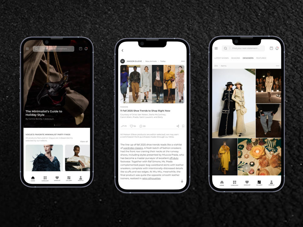 Mobile App UI/UX Design for Digital Fashion Magazines | Figma | Upwork