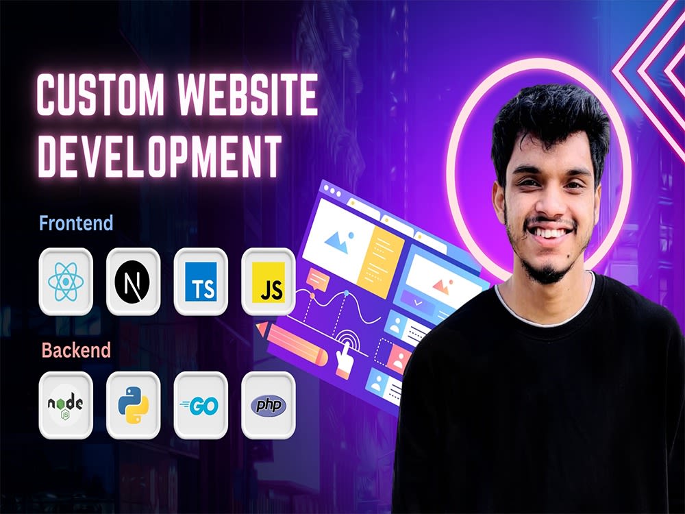 Full stack custom website development From MERN frontend, backend ...