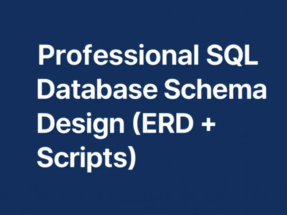 A SQL Server database schema for your .NET app (ERD + scripts) | Upwork