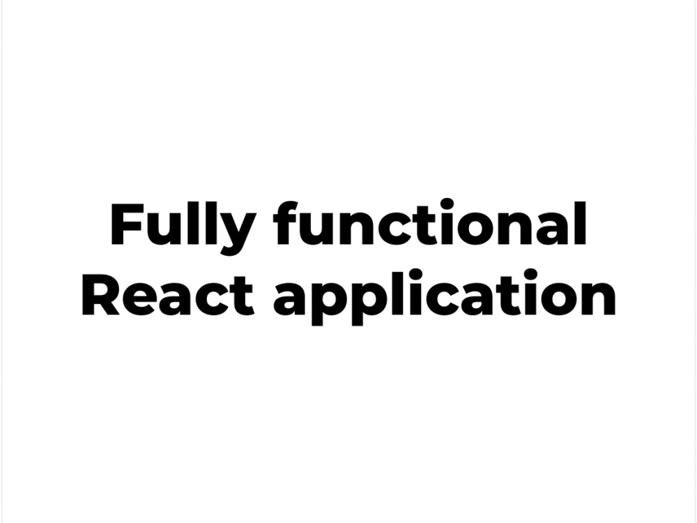 A fully functional React application with modern architecture & web ...