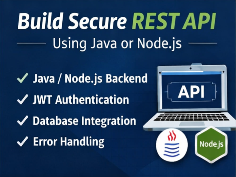 A secure and scalable REST API built using Java or Node.js | Upwork