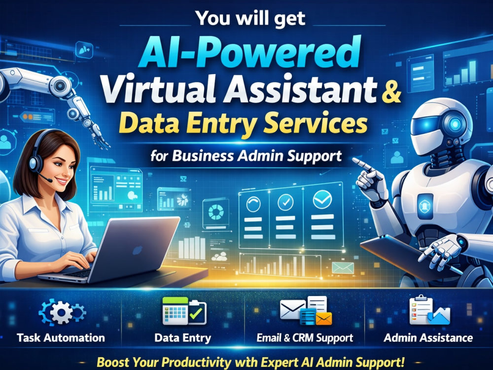 AI-Power Virtual Assistant & Data Entry Services for Business Admin ...