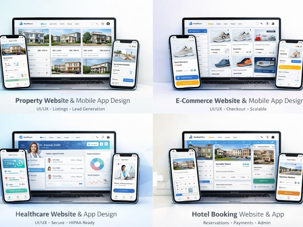 Website and mobile app UI/UX Mock up design based on brand guidelines ...