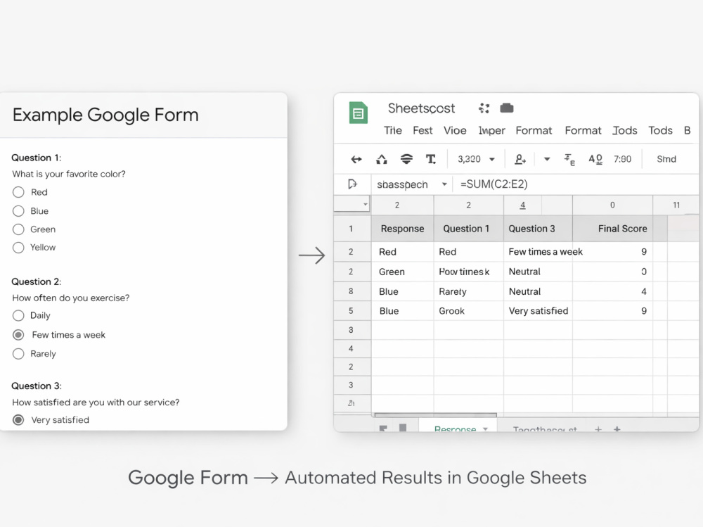 Google Forms Automation with Automatic Scoring in Google Sheets | Upwork