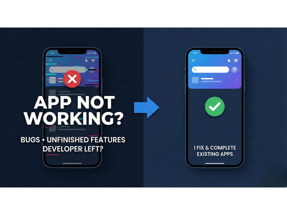 Bugs fixed or complete your unfinished web or mobile app | Upwork