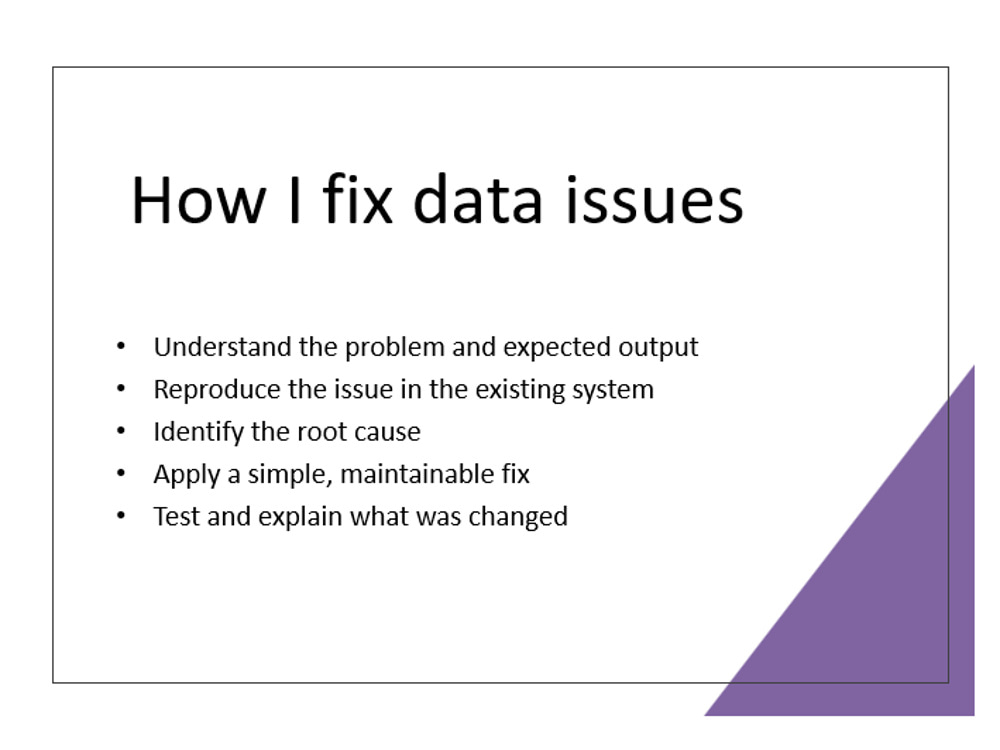 A clear fix or explanation for a SQL or data issue in your system | Upwork