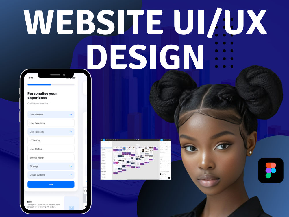 Professional figma ui ux design for website or mobile app | Upwork