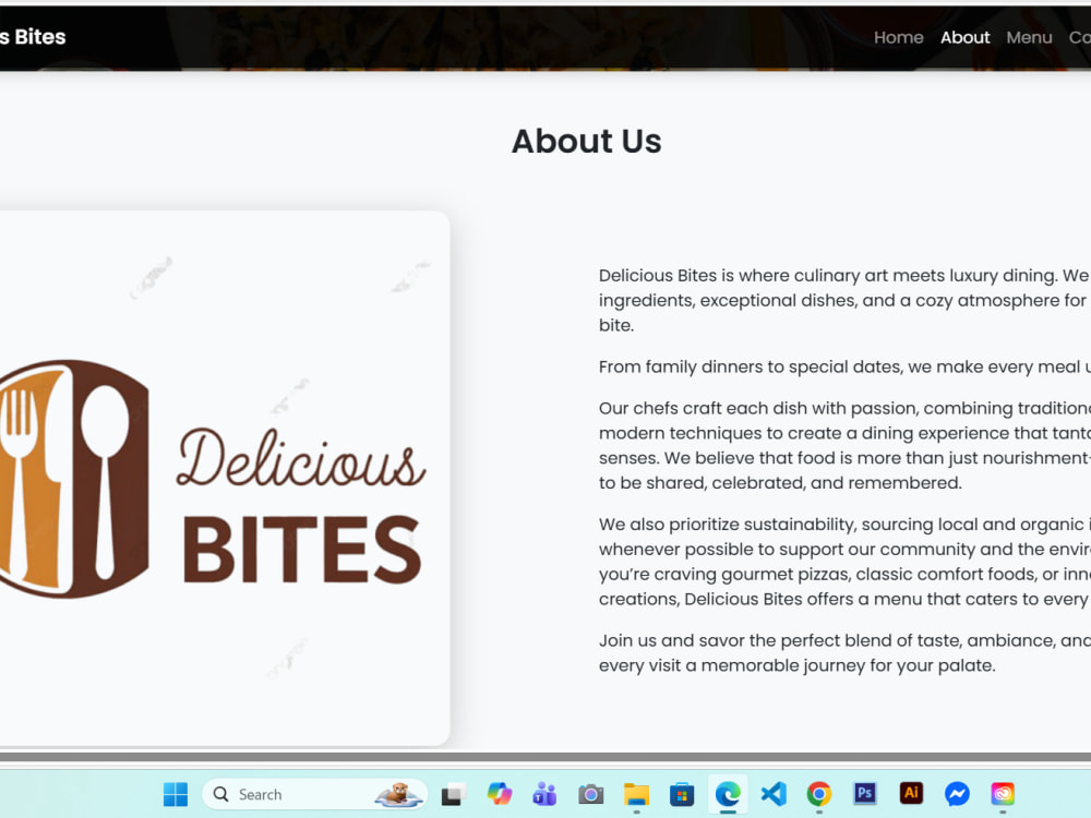 A Responsive Restaurant Website Design Using HTML, CSS & Bootstrap | Upwork