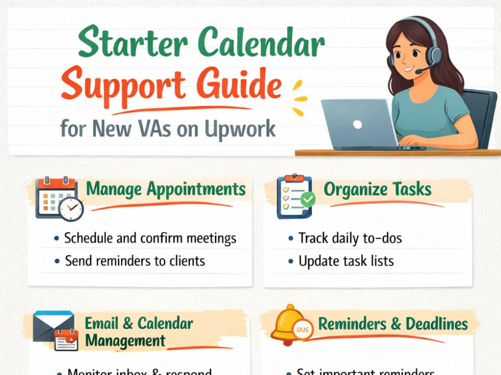Calendar Management & Scheduling | Beginner Virtual Assistant | Upwork