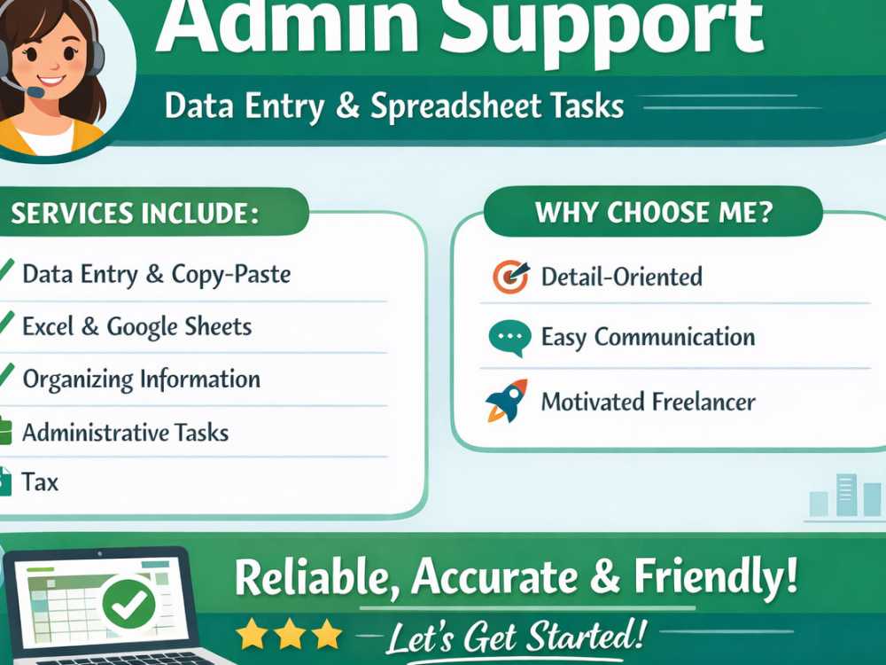 Accurate Data Entry & Administrative Support | Upwork