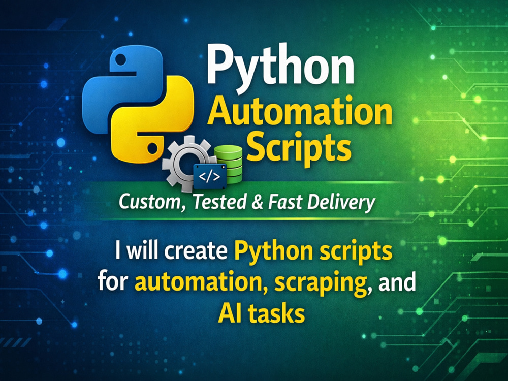 Python scripts for automation, and ai tasks | Upwork
