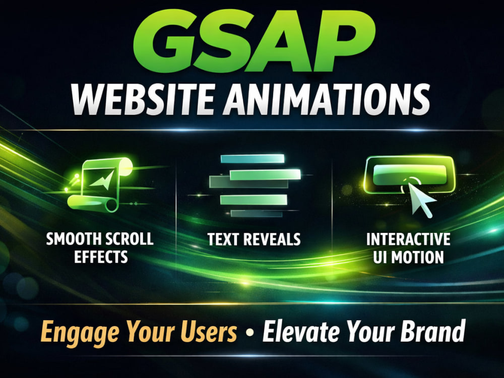 GSAP Website Animation for Smooth Scroll, Text Reveals & Interactive UI ...