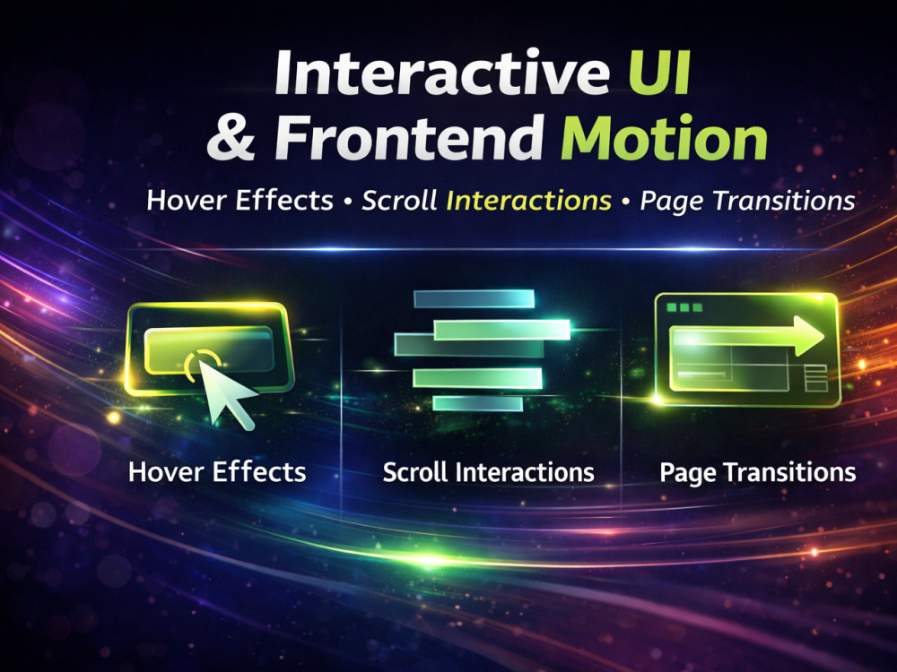 Interactive UI & Motion Design for Websites | Hover, Scroll ...