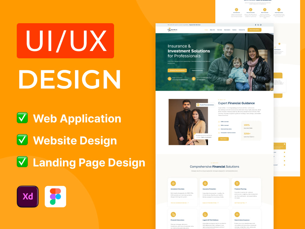 A modern UI UX design for web application, website, and landing page ...