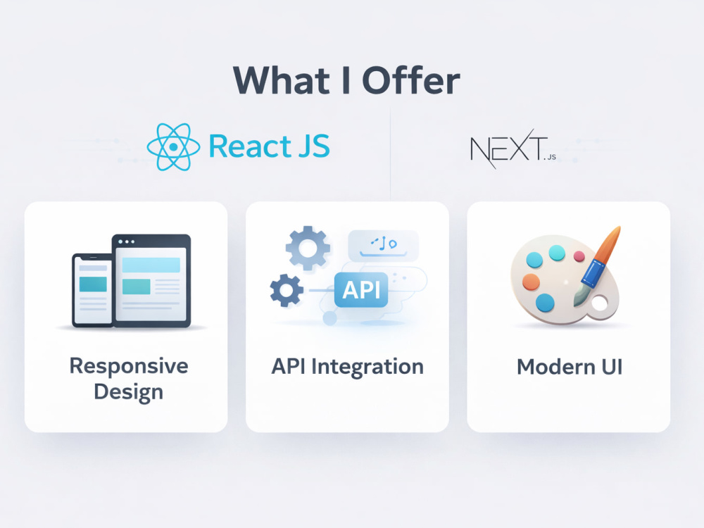 Responsive React JS website with modern UI | Upwork
