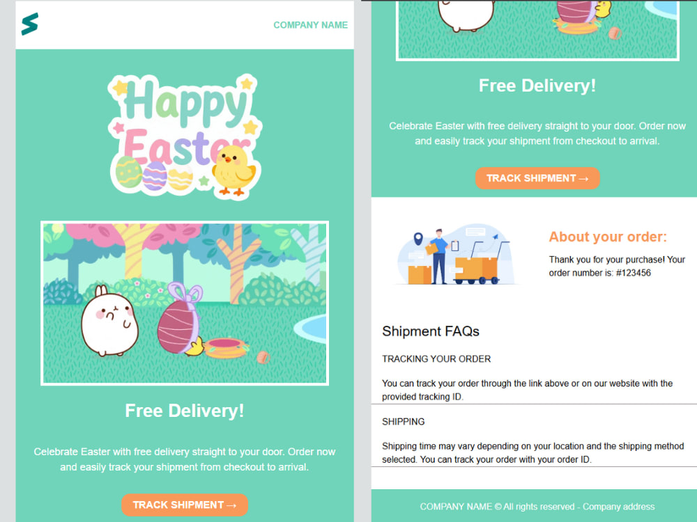 Custom hand-coded HTML email template | Upwork