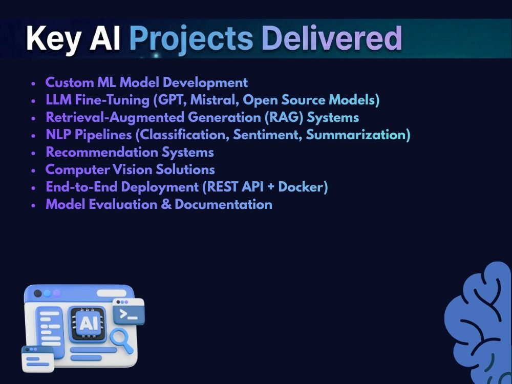 A custom ML model or fine-tuned LLM trained on your data for production ...