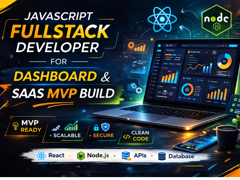 JavaScript Fullstack Developer for Dashboard & SaaS MVP Build | Upwork