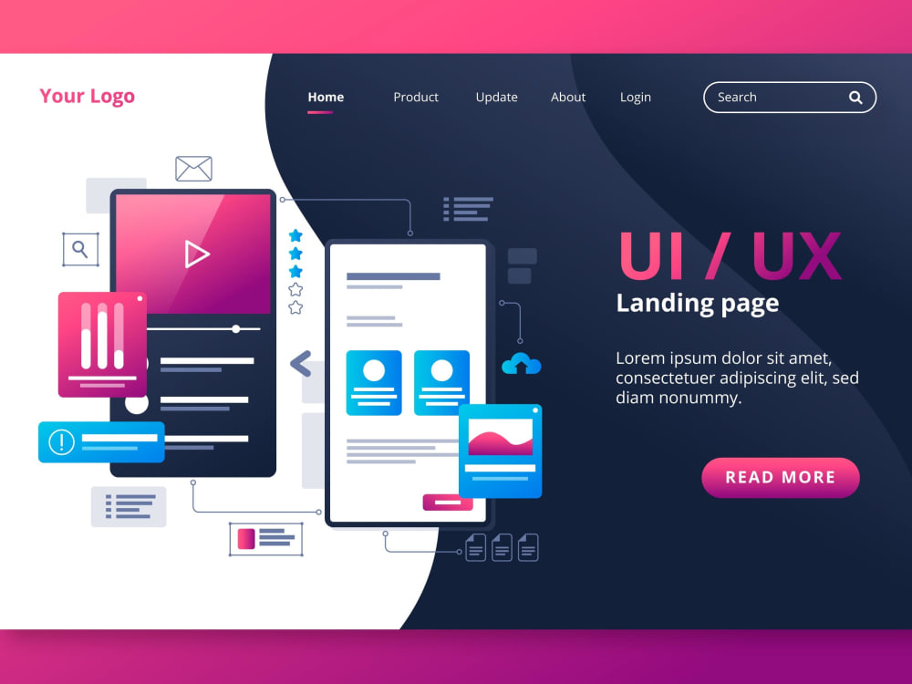 A pro UI/UX landing page design that improves user experience ...