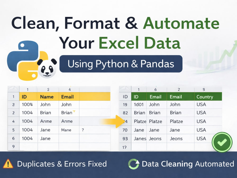 Clean, format, and automate your Excel data using Python | Upwork