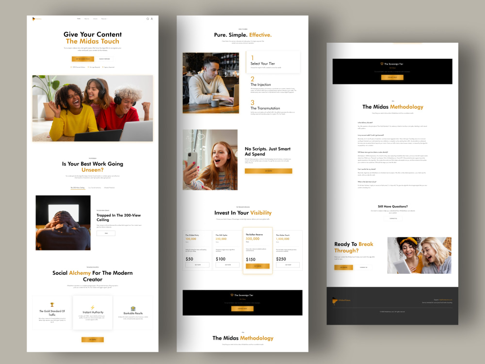 Minimalist UX UI Design SaaS Landing Page | Upwork