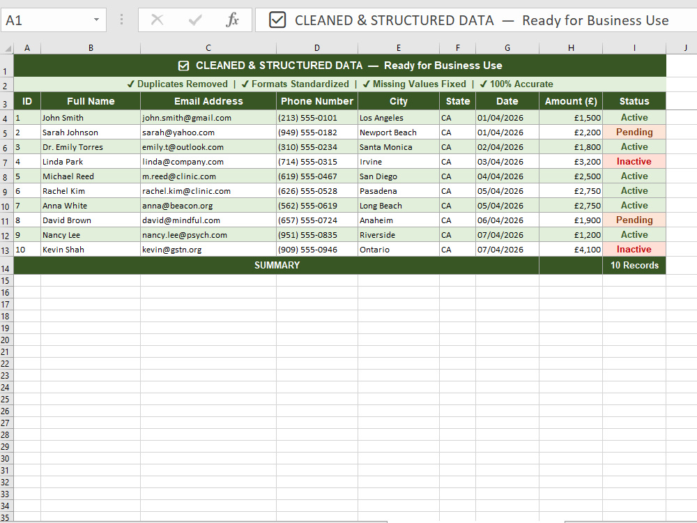 Expert Excel Data Entry, PDF to Excel, Data Cleaning & VBA Automation ...