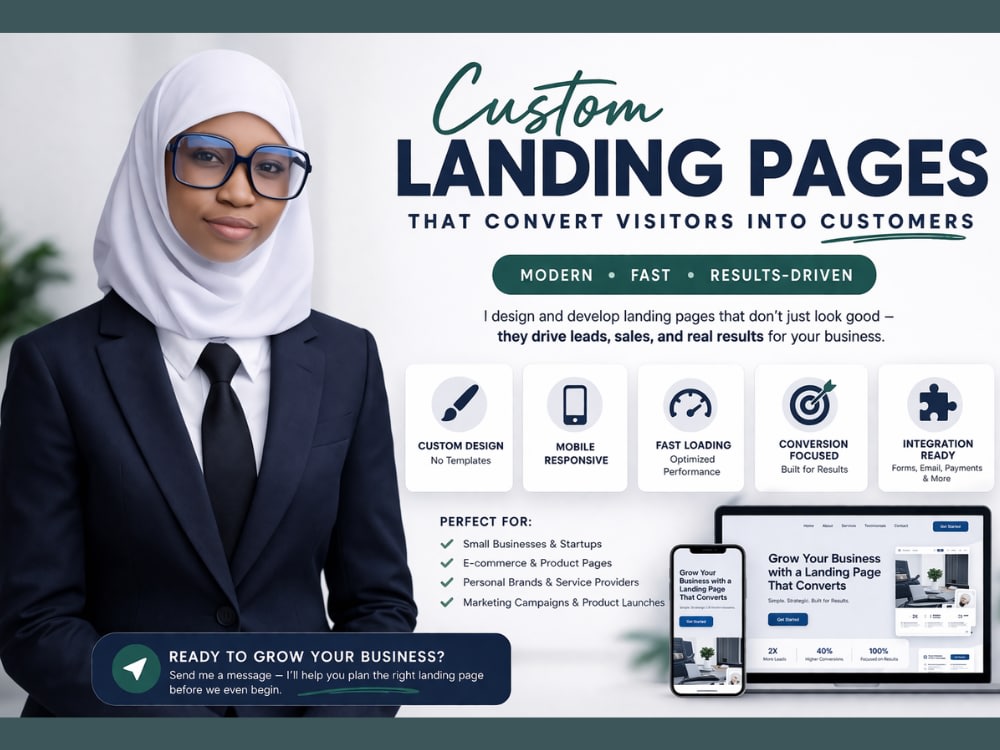 Custom High-Converting Landing Page for Business & Online Stores | Upwork