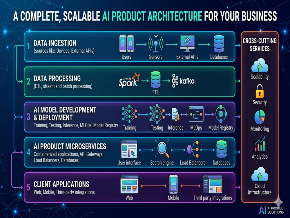 A complete, scalable AI product architecture tailored for your business ...