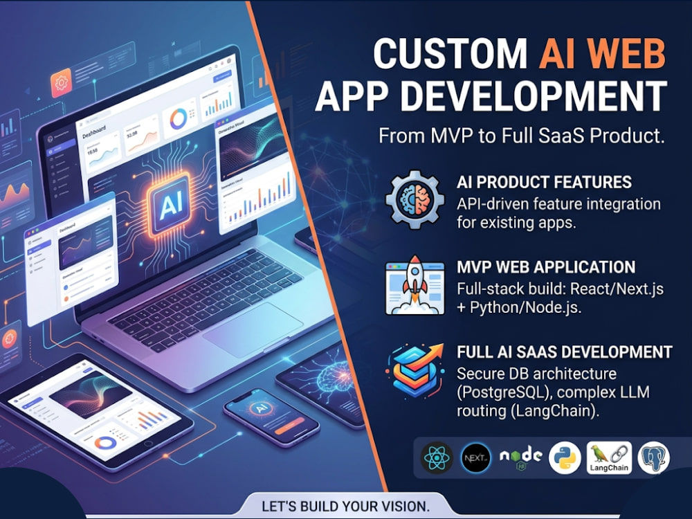 Custom AI web app development and AI SaaS development | Upwork