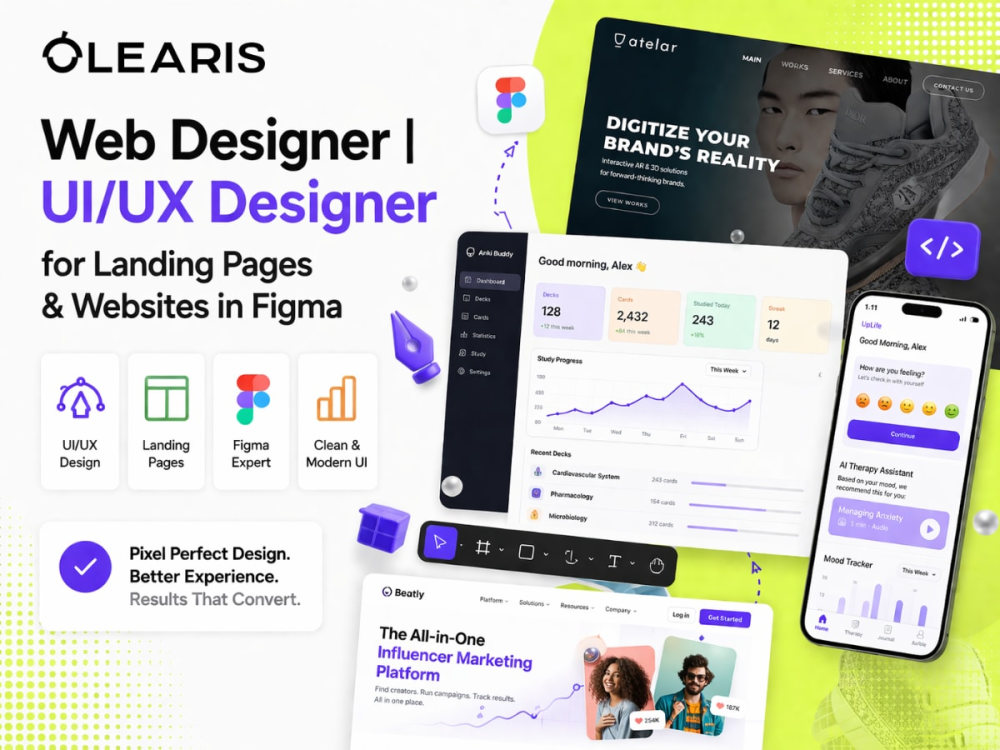 Web Designer | UI/UX Designer for Landing Pages & Websites in Figma ...