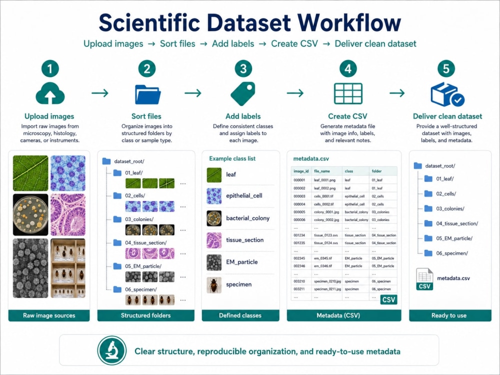 An organized and annotated image dataset | Upwork