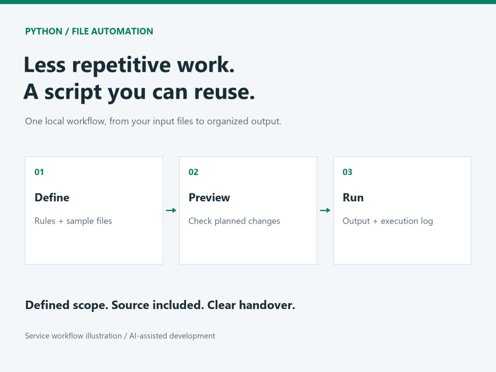 A reusable Python script to automate your repetitive file workflow | Upwork