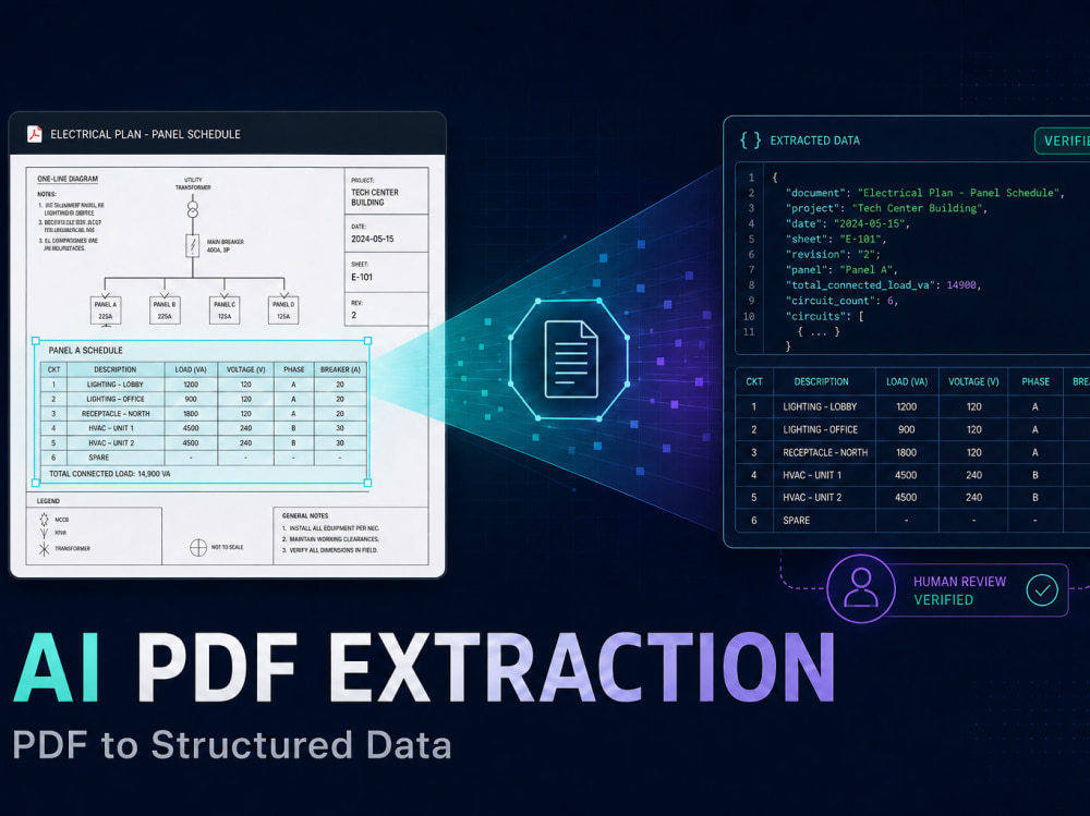 An AI PDF data extraction proof of concept with structured output | Upwork