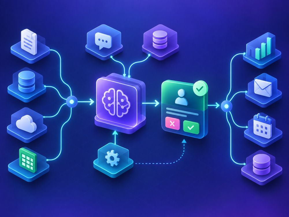 A no-code AI SaaS workflow with chained tools and approvals | Upwork